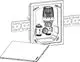 Heimeier UP-Kasten mit integriertem Regelthermostat, montiert in einer Wand. Die Box ist in Weiß gehalten und zeigt Anschlussmöglichkeiten für Heizungsleitungen. Marke: IMI Hydronic Engineering.